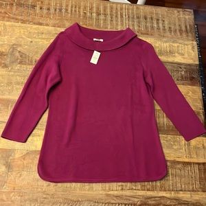 Talbots petite boatneck turtleneck sweater. Beautiful plum color.
